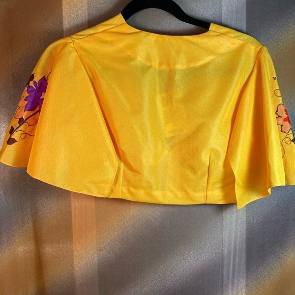 Vintage S 70’s shrug with butterfly sleeves. Hand embroidered front and sleeve - Picture 3 of 4